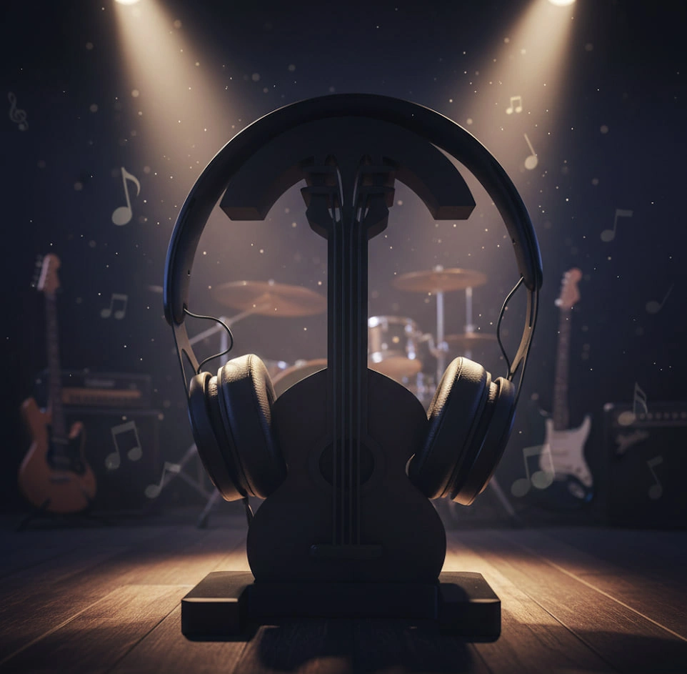 ستاند سماعات على شكل جيتار — مطبوع 3D 2