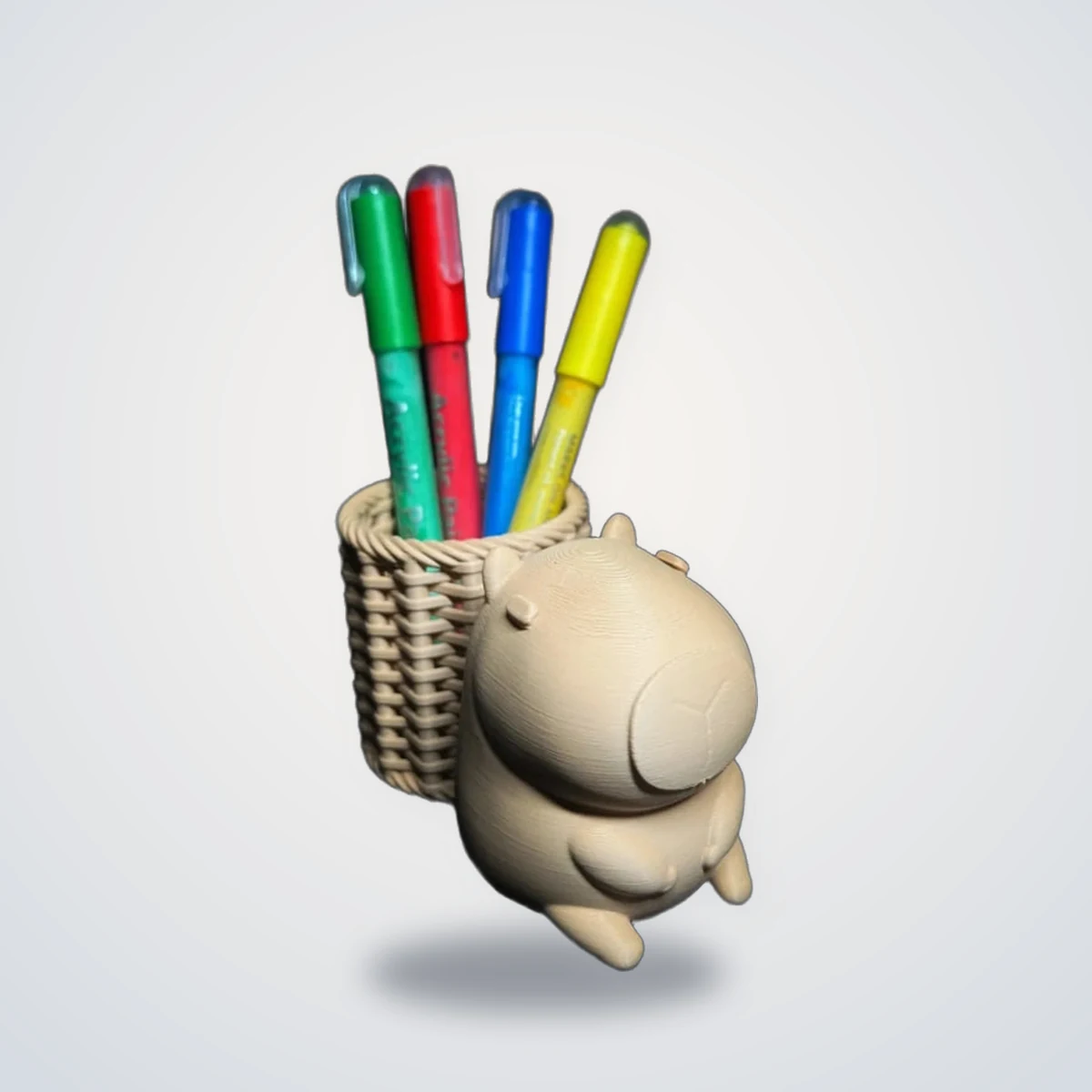 مجسم كابيبارا كيوت حامل أقلام — مطبوع 3D