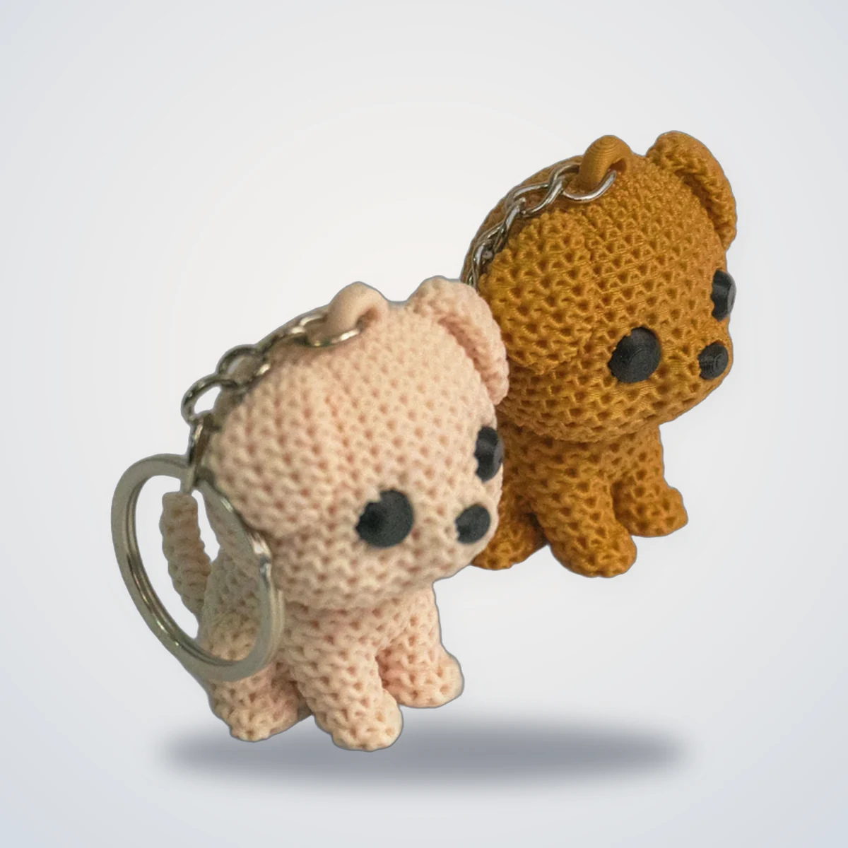 Knitted Puppy Keychain
