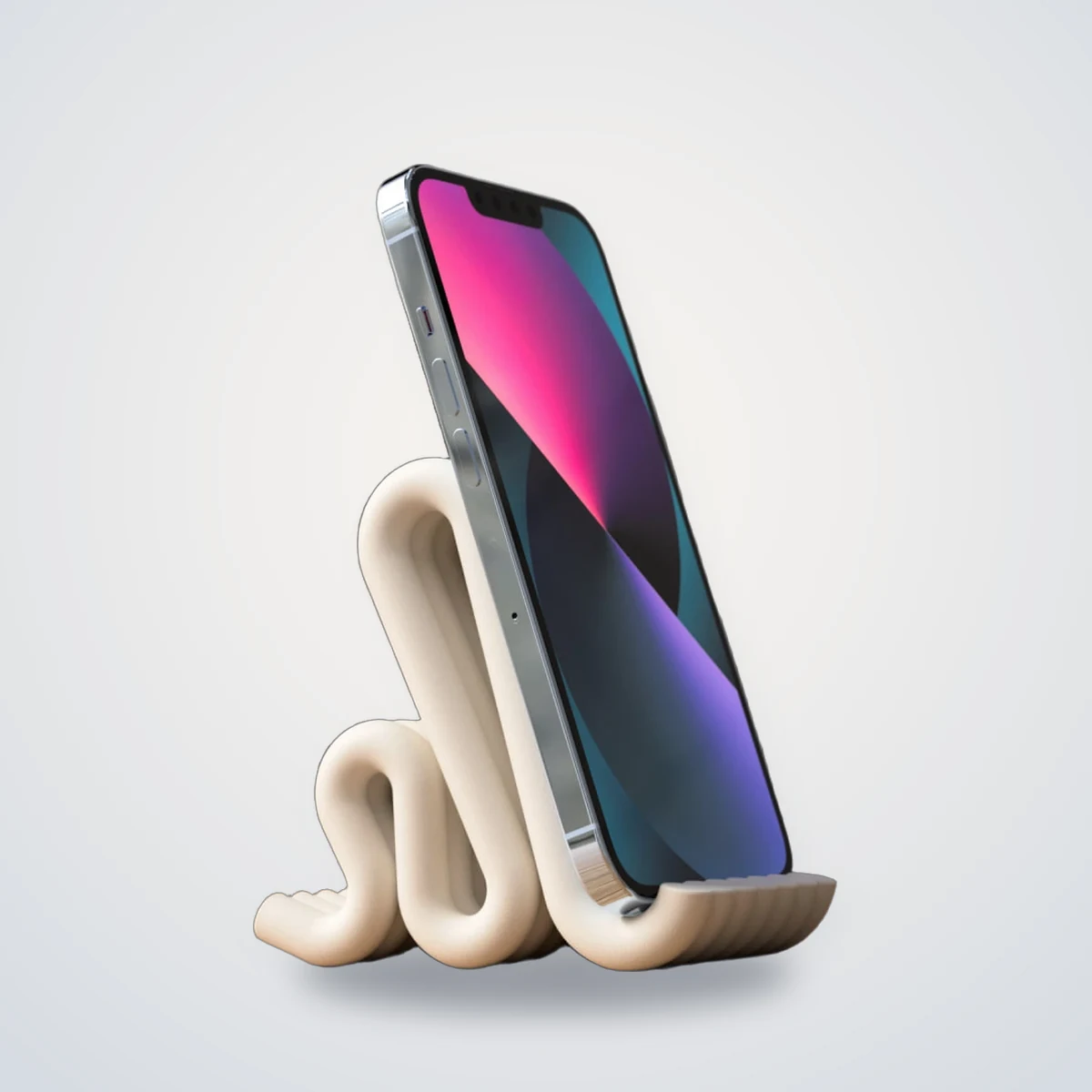 حامل موبايل مينيمال للمكتب — مطبوع 3D