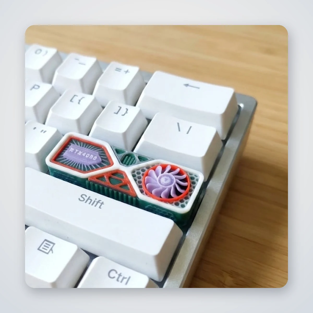 كيكاب Shift على شكل كارت RTX 4090 — مطبوع 3D