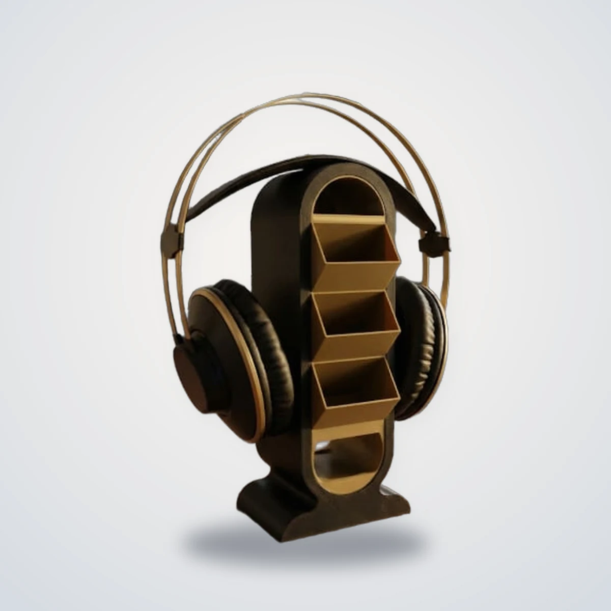 ستاند سماعات مع حامل أقلام ومنظم كابلات USB — 3D